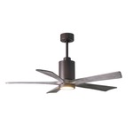 Patricia Ceiling Fan With Light - Textured Bronze / Barn Wood Tone