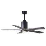 Patricia Ceiling Fan With Light - Matte Black / Barn Wood Tone