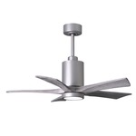 Patricia Ceiling Fan With Light - Brushed Nickel / Barn Wood