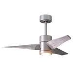 Super Janet Ceiling Fan with Light - Brushed Nickel / Barn Wood Tone