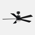 Torch Ceiling Fan with Light - Black