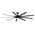 Odyn Outdoor Ceiling Fan with Light - Black / Black / Opal White