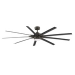 Odyn Outdoor Ceiling Fan with Light - Matte Greige / Weathered Wood / Opal White