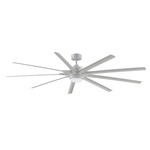 Odyn Outdoor Ceiling Fan with Light - Matte White / Matte White / Opal White