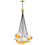 Nula Cluster Pendant - Gold / Shell White