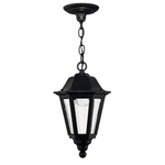 Manor House Outdoor Pendant - Black / Clear
