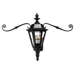 Manor House Scroll Backplate Outdoor Wall Light - Black / Clear
