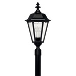 Manor House 120V Outdoor Pier / Post Mount - Black / Clear