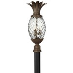Pineapple 120V Outdoor Post / Pier Mount Clear Optic - Copper Bronze / Clear Optic
