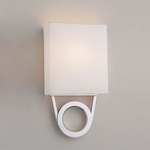 AYRE Rio Wall Sconce - Discontinued Floor Model - Polished Aluminum / White