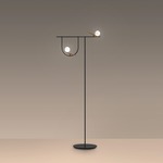 Yanzi Floor Lamp - Black / Opal