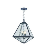 Glacier Outdoor Pendant - Black / Water Glass