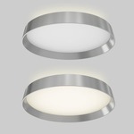 Aurora Ceiling Light Fixture - Satin Nickel / Frosted