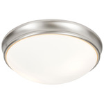 Atom Ceiling Light - Brushed Steel / Opal