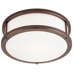 Conga LED Ceiling Light Fixture - Bronze / Opal