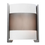 Iron LED Wall Sconce - Brushed Steel / Opal