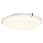 Zenon Ceiling Light - Brushed Steel / Opal