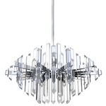 Facets Round Chandelier - Polished Chrome / Optical Acrylic