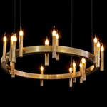 Shiro Ring Chandelier - Brass Burnished