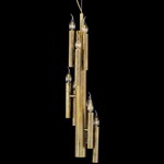 Shiro Vertical Chandelier - Brass Burnished