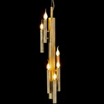 Shiro Vertical Chandelier - Brass Burnished