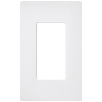 Claro Designer Style 1 Gang Wall Plate - Satin Snow