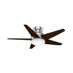 Isotope Low Profile Ceiling Fan with Light - Brushed Nickel