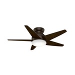 Isotope Low Profile Ceiling Fan with Light - Brushed Cocoa