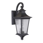 Argent Outdoor Wall Light - Clear Seeded/Midnight