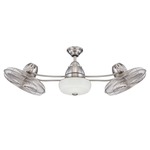 Bellows II Ceiling Fan with Light - Brushed Polished Nickel