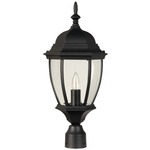 Bent Glass Outdoor Post Light - Textured Matte Black