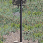 Direct Burial Fluted Post with Photocell - 7Ft - Textured Matte Black