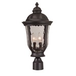 Frances Outdoor Post Light - Oiled Bronze / Clear Hammered