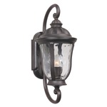 Frances Outdoor Wall Light - Oiled Bronze / Clear Hammered