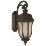 Harper Outdoor Wall Light - Peruvian Bronze / Clear Seeded