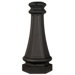 Direct Burial Fluted Post Wrap - Textured Matte Black