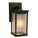 Riviera Outdoor Wall Light - Oiled Bronze / Clear Seeded