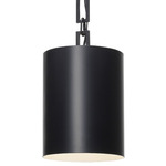 Alston Round Pendant - Matte Black