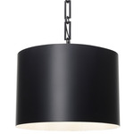 Alston Round Pendant - Matte Black