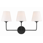 Sylvan Bathroom Vanity Light - Black Forge / Opal