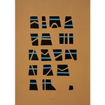 Scrittura Illeggibile Brown Art Print - 