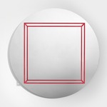 Surface + Border No. 1 Tray / Fruit Bowl - Mirror / Red