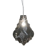 Karati Teardrop Pendant - Steel / Smoke Glass