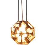 Karati Octagonal Pendant - Black / Yellow Glass