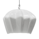 Sahara Barrel Pendant - Glossy White / Glossy White