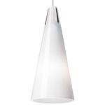 Selina Freejack Pendant - Satin Nickel / White