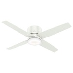Advocate Low Profile WiFi Ceiling Fan with Light - Fresh White