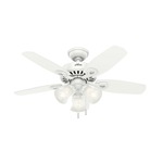 Builder Ceiling Fan with Light - Snow White