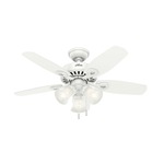 Builder Ceiling Fan with Light - Snow White / Snow White
