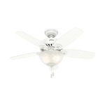 Builder Ceiling Fan with Bowl Light - Snow White